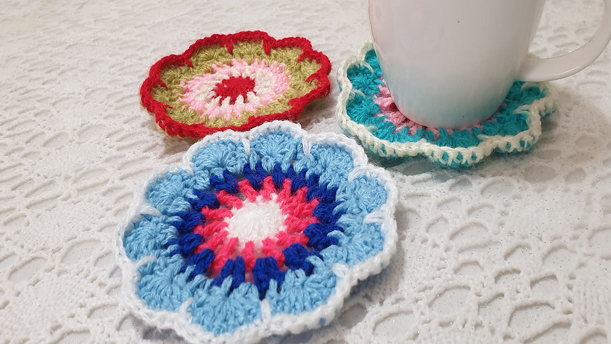 Crochet Saucer Pattern صحن الفنجان بالكروشي