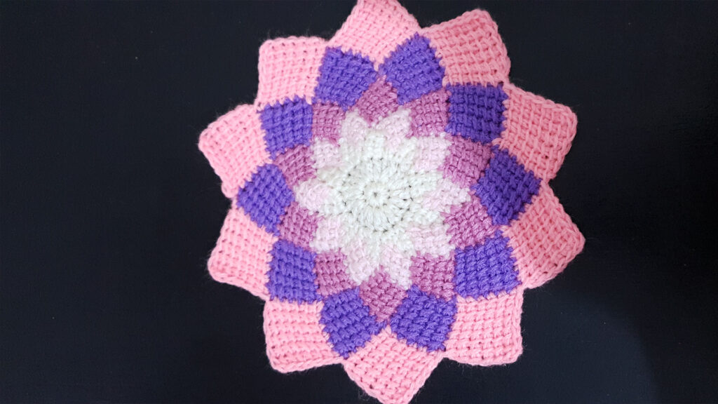 Tunisian crochet in round Hand Crafts Ideas