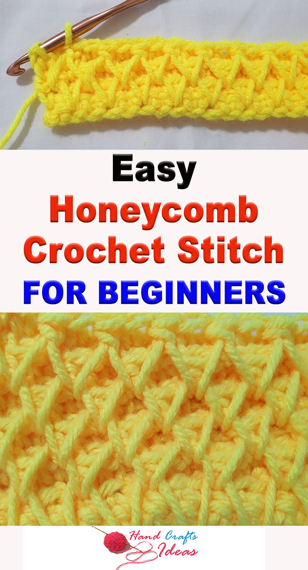Easy Honeycomb Crochet Stitch FOR BEGINNERS