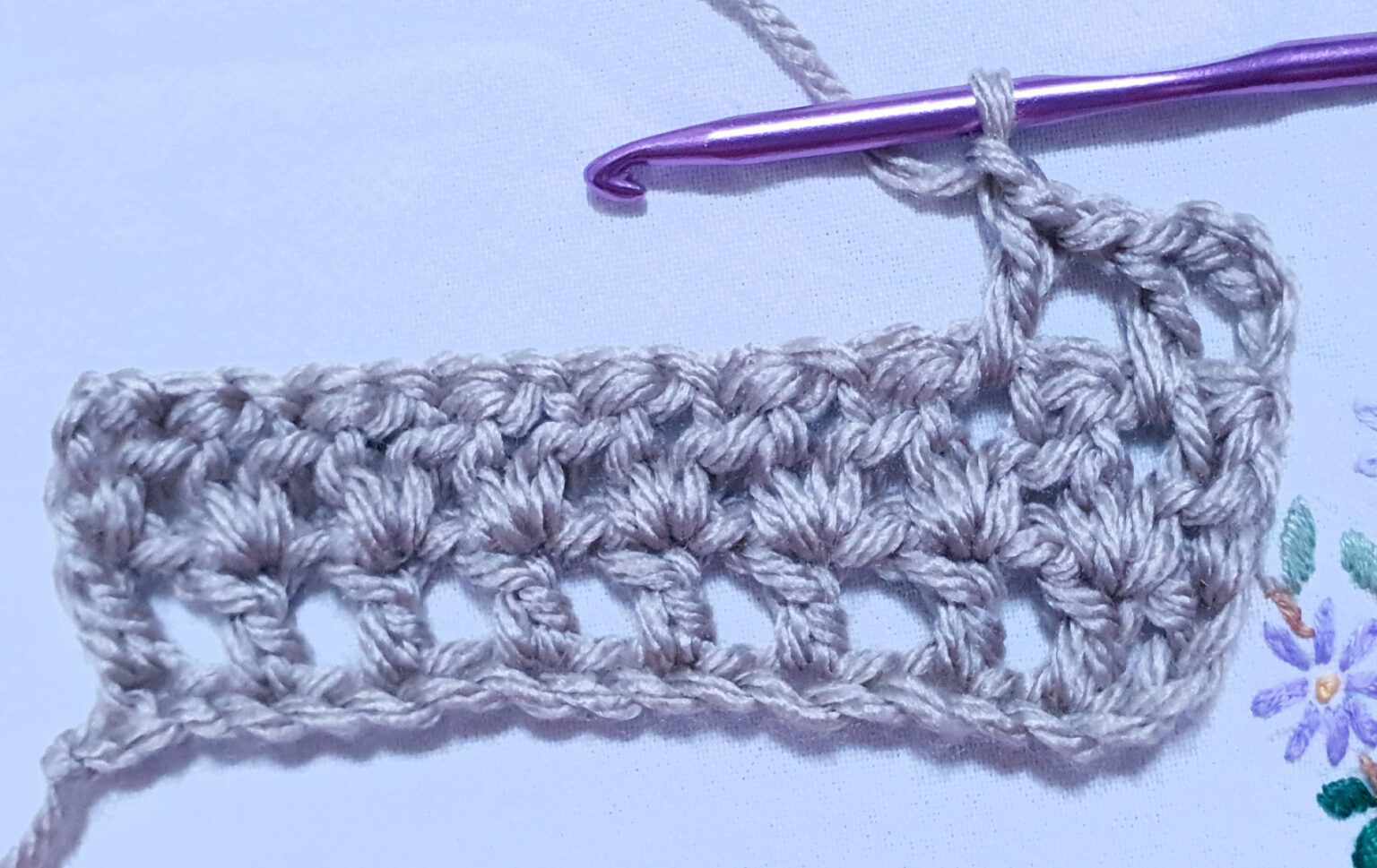 How to Make Double Crochet two Together Mesh Stitch Hand Crafts Ideas